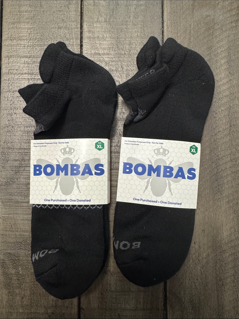 Bombas Men's No-Show Athletic Socks - Black XL (2 Pairs)